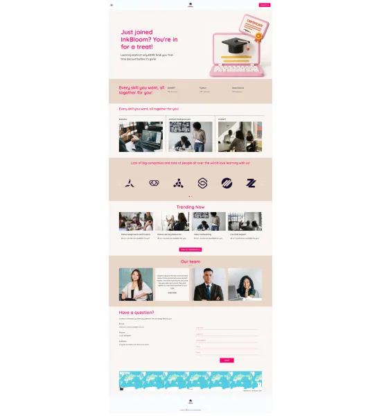 Online courses Website Template