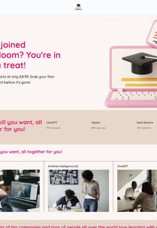 online courses template preview