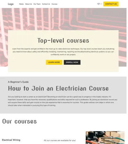 electrician courses