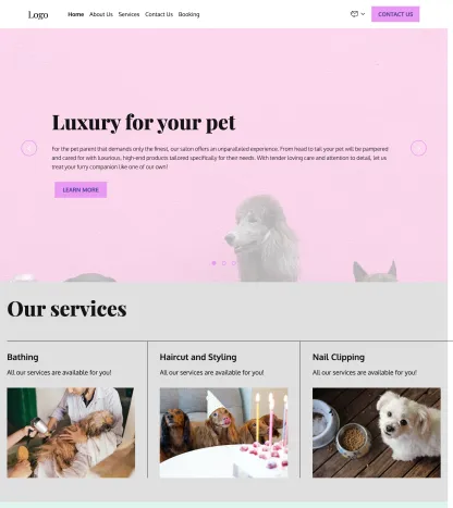 pet grooming salon