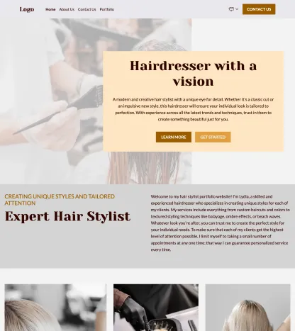 hair stylist portfolio