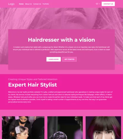 hair stylist portfolio