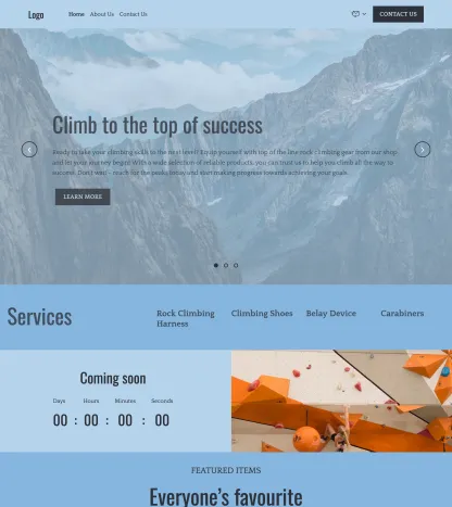 rock climbing equipment shop