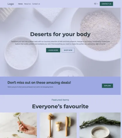 bath & body products store