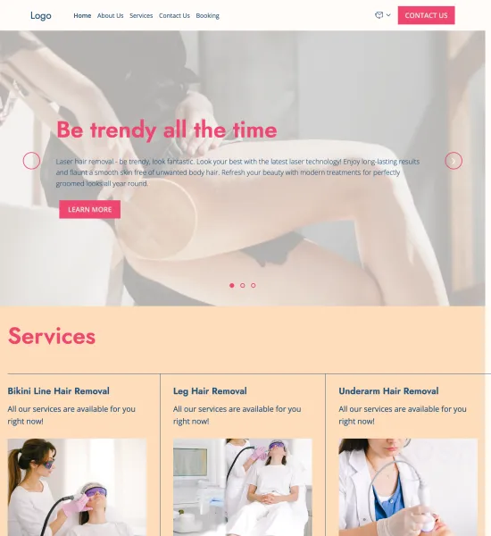 laser hair removal clinic template preview