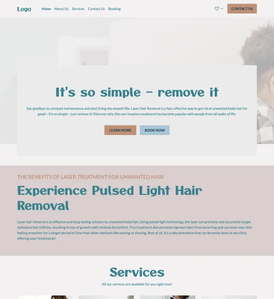 laser hair removal clinic template preview