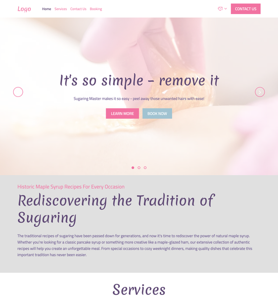 sugaring master template preview