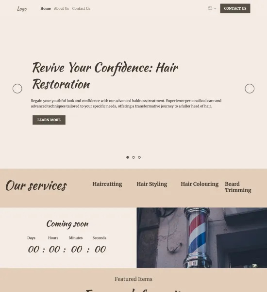 men's hair & grooming products template preview