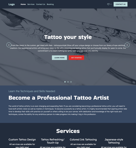 tattoo artist  template preview