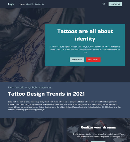 tattoo blog template preview