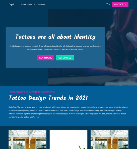 tattoo blog template preview