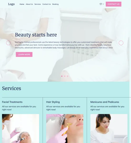 cosmetology clinic template preview