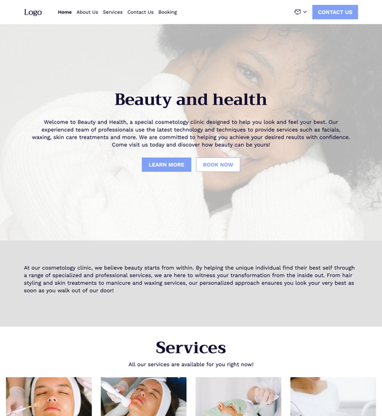 cosmetology clinic template preview