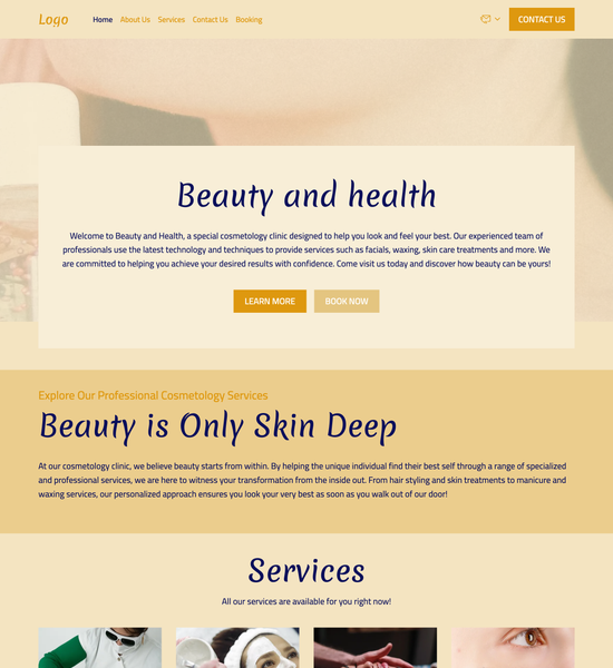 cosmetology clinic template preview