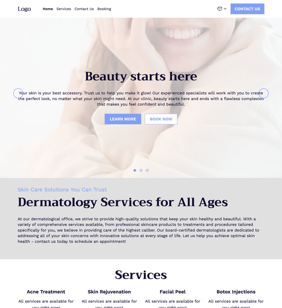 dermatologist template preview