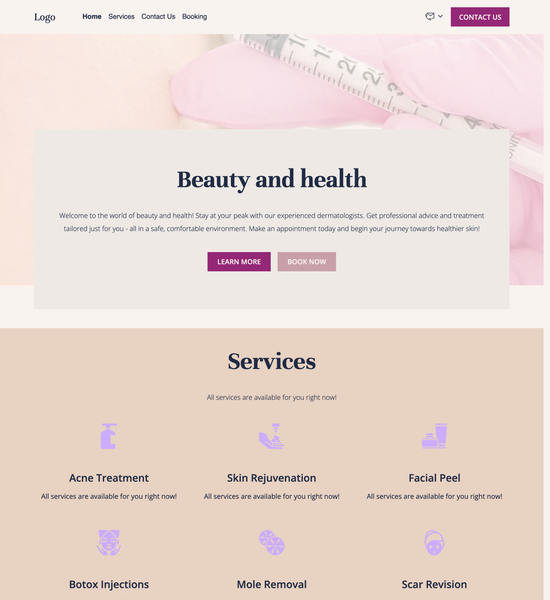 dermatologist template preview