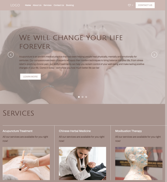 acupuncture clinic template preview