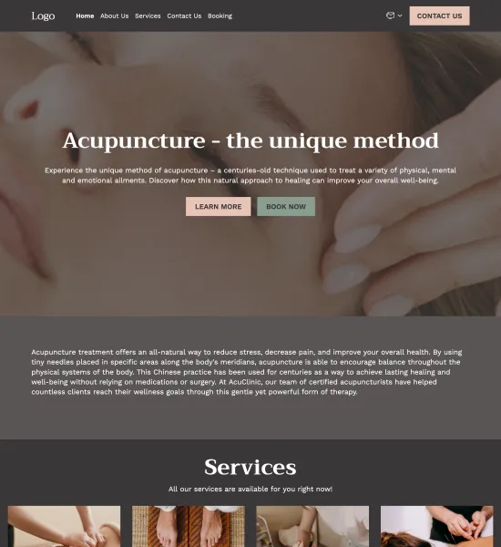 acupuncture clinic template preview