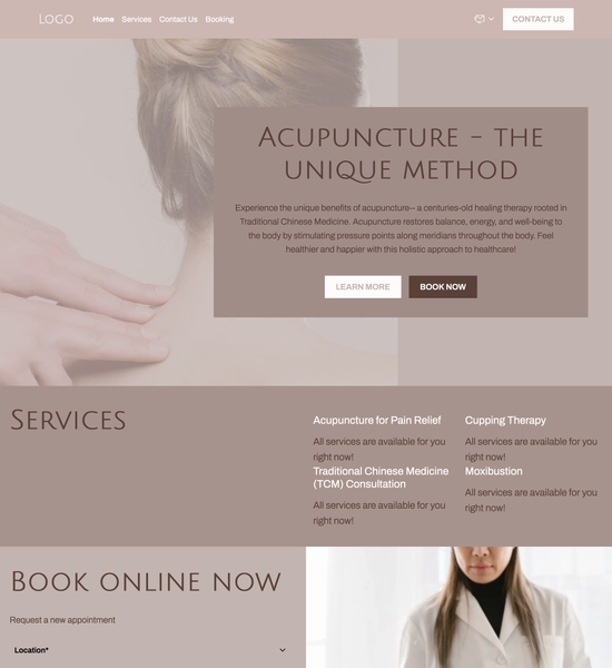 acupuncture therapist template preview