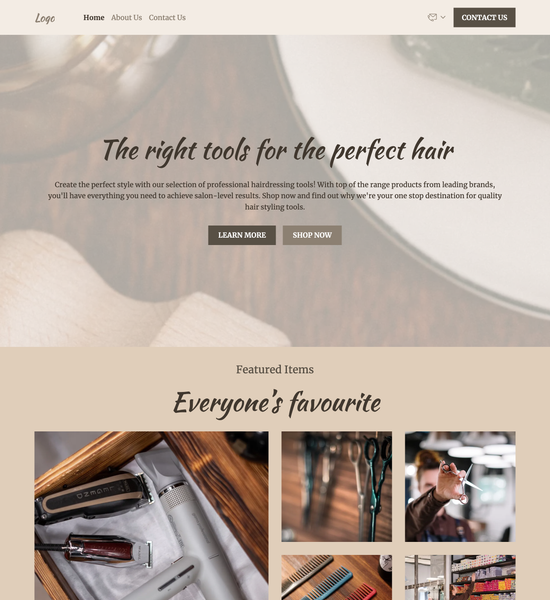 stylist tools store template preview