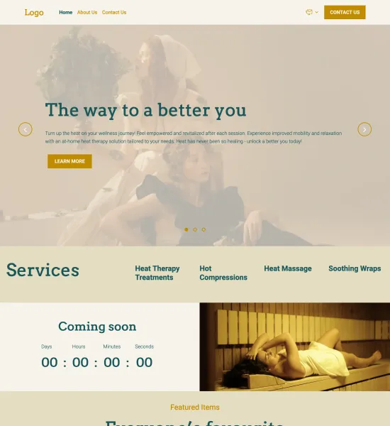 heat therapy product store template preview