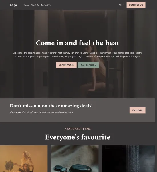 heat therapy product store template preview