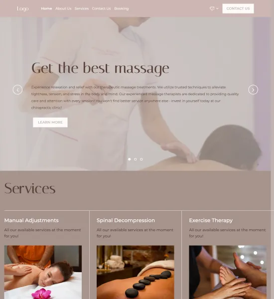 chiropractic clinic template preview