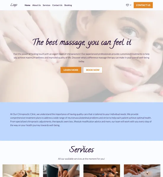 chiropractic clinic template preview