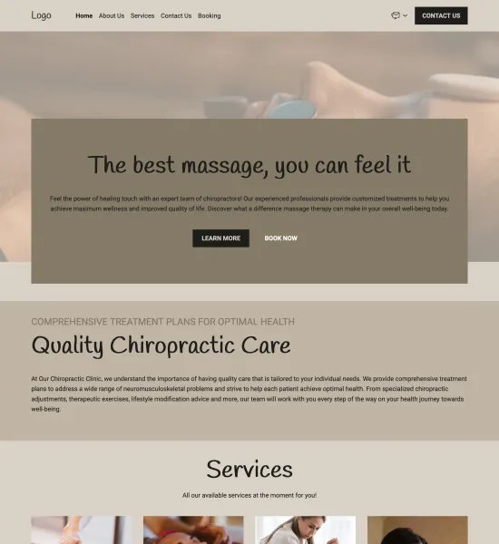 chiropractic clinic template preview