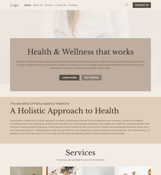 naturopathic medicine template preview