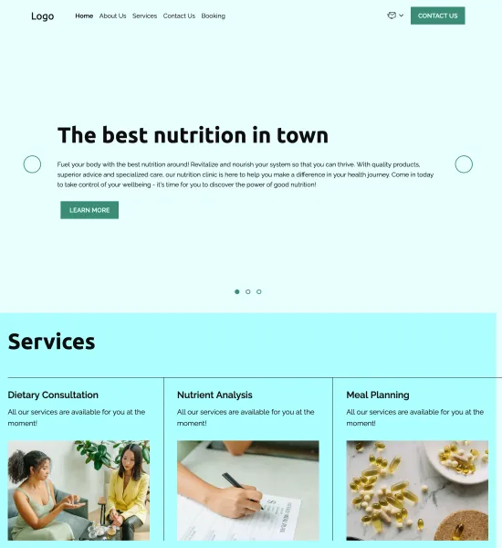 nutrition clinic template preview