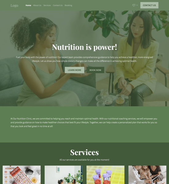 nutrition clinic template preview