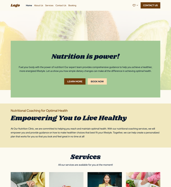 nutrition clinic template preview