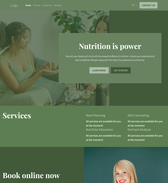 nutritionist template preview