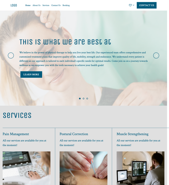 physical therapy clinic template preview