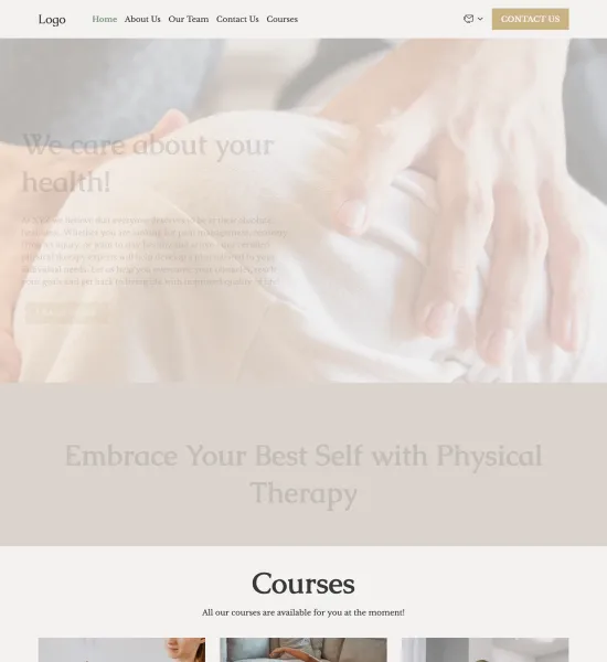 physical therapy school template preview