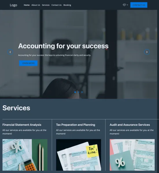 accounting firm template preview