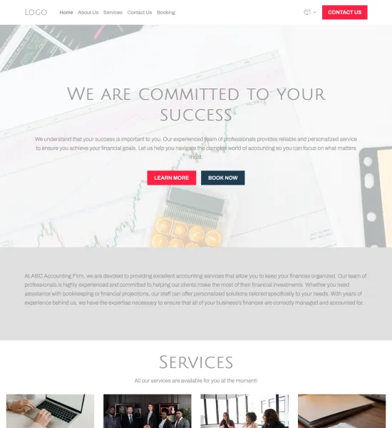 accounting firm template preview