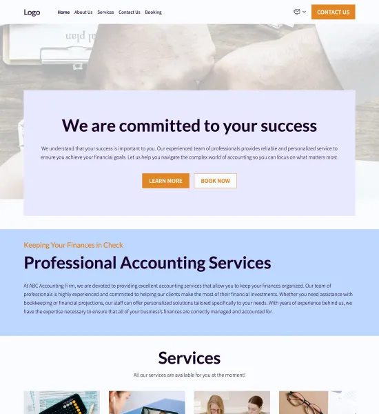 accounting firm template preview