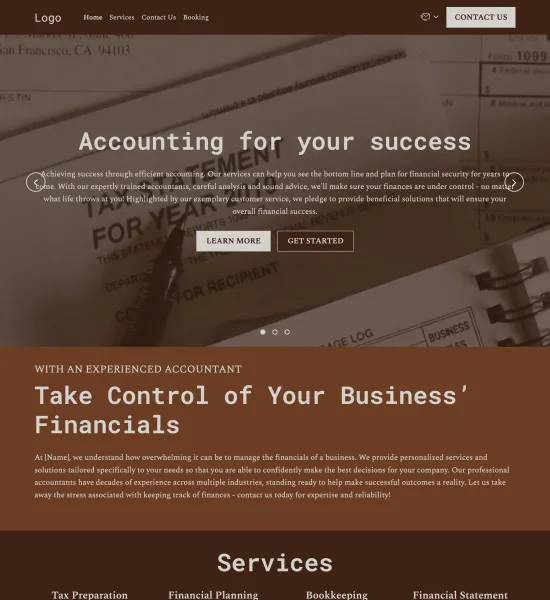 accountant template preview