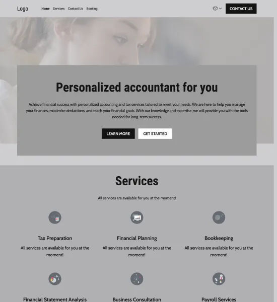 accountant template preview