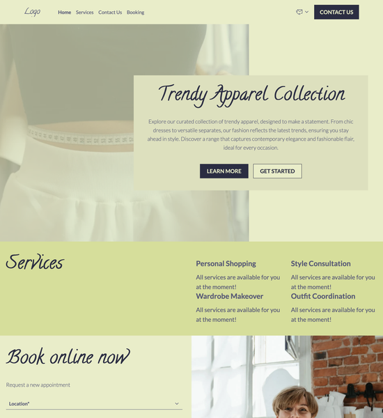 fashion stylist template preview