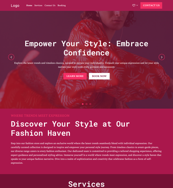 fashion stylist template preview