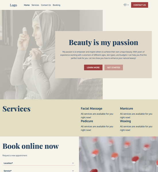 beauty consultant template preview