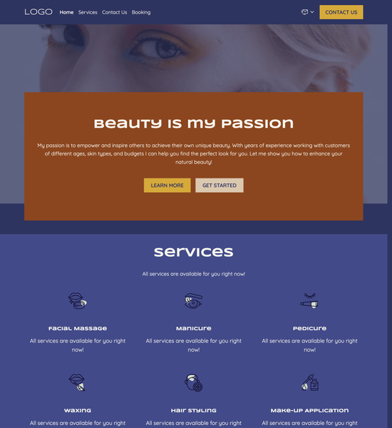 beauty consultant template preview