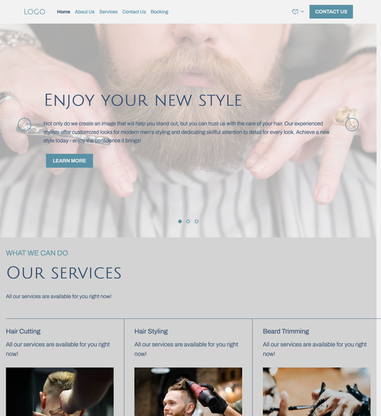 barbershop template preview