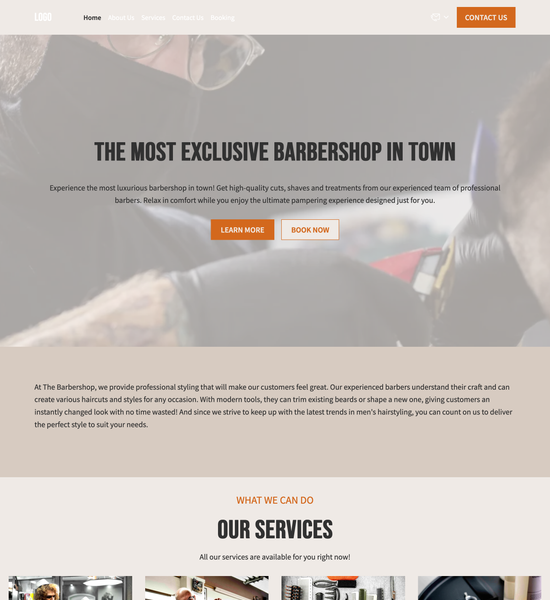 barbershop template preview