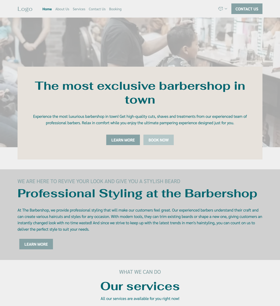 barbershop template preview