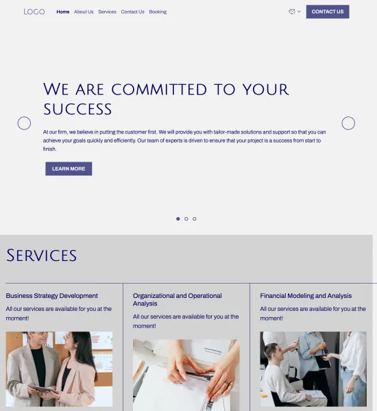 business consulting firm template preview