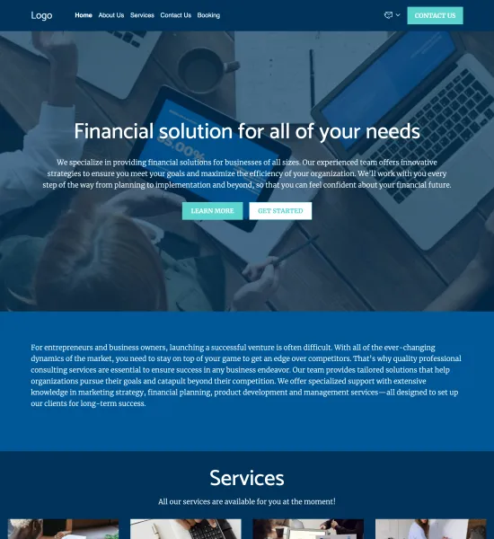 business consulting firm template preview